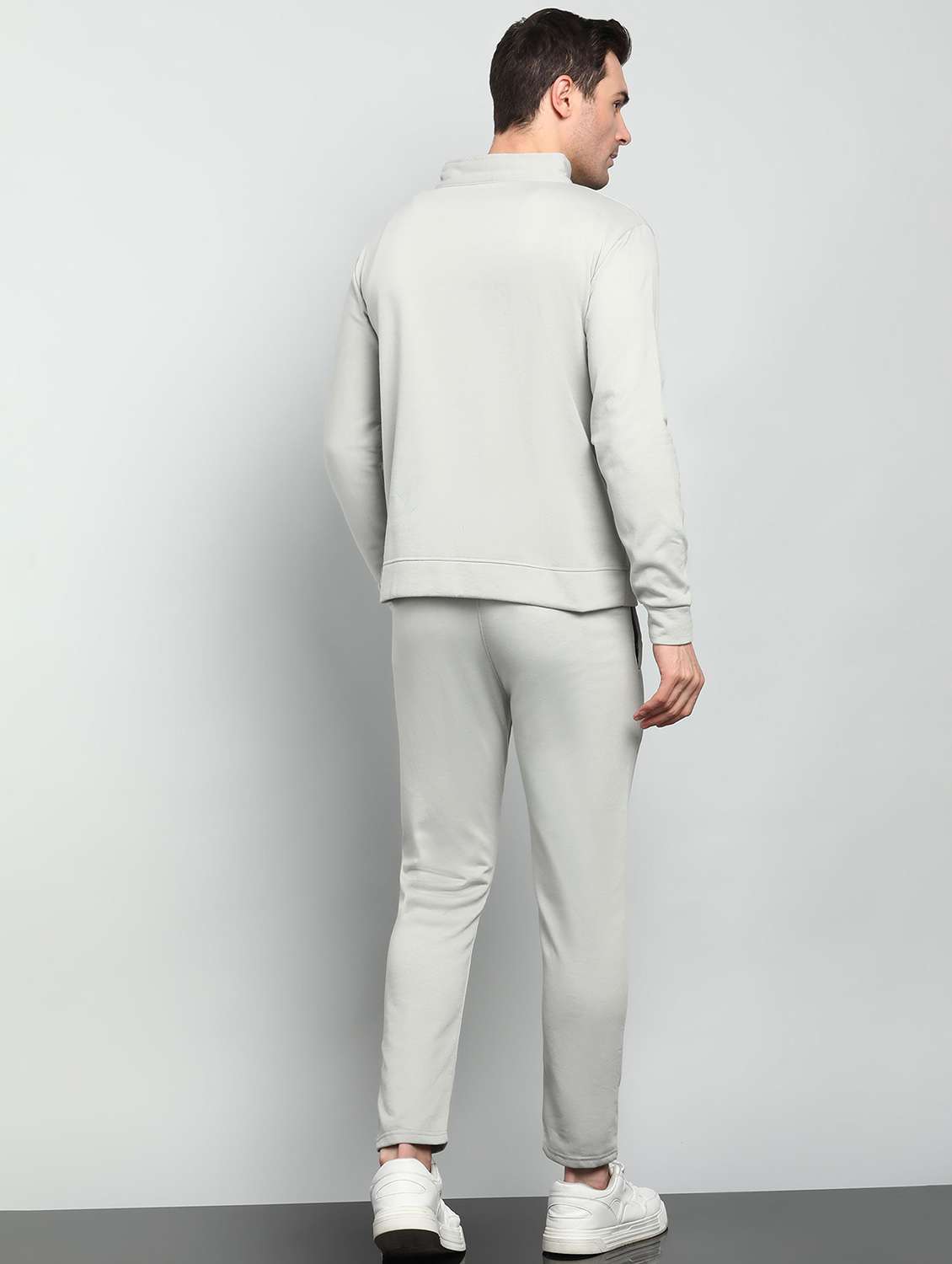 men solid full sleeve full length co-ord set - 22224345 -  Standard Image - 2