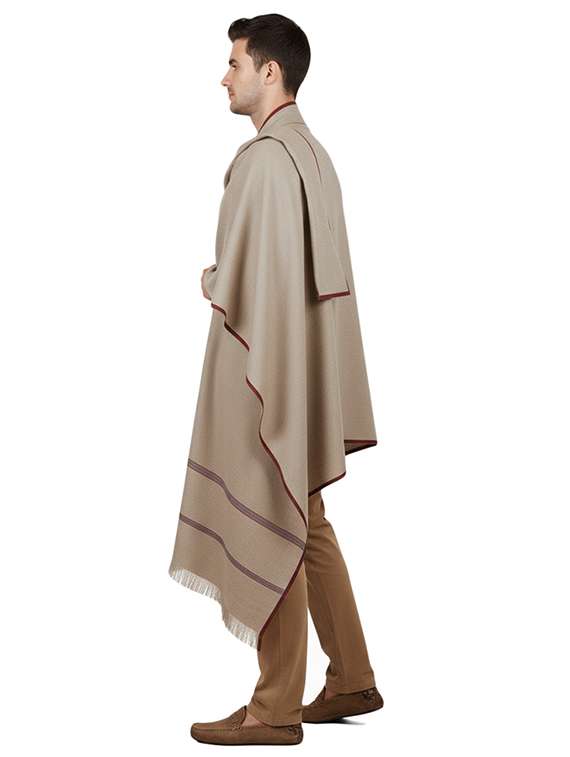 men solid pashmina shawl - 22224411 -  Standard Image - 2