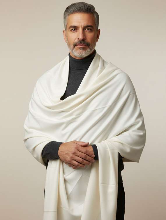 men solid pashmina shawl - 22224415 -  Standard Image - 2