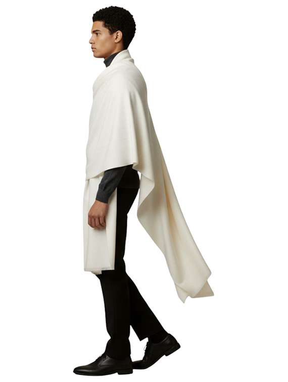 men solid pashmina shawl - 22224416 -  Standard Image - 2