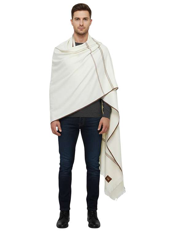 men solid pashmina shawl - 22224420 -  Standard Image - 2