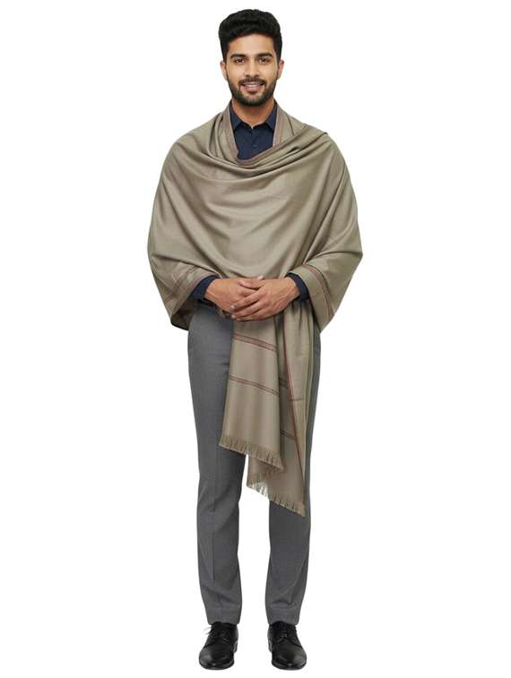 men solid pashmina shawl - 22224422 -  Standard Image - 2