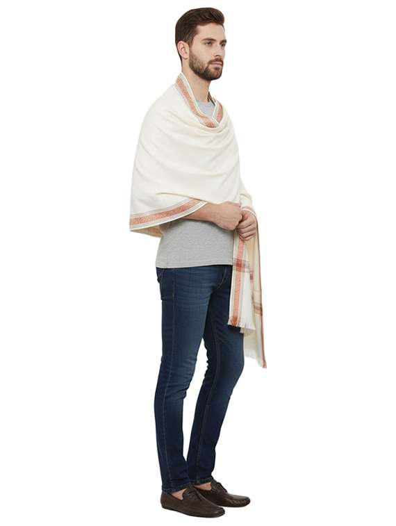 men solid pashmina shawl - 22224429 -  Standard Image - 2