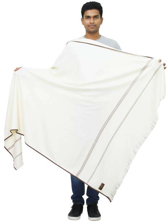 men solid pashmina shawl - 22224435 -  Standard Image - 2