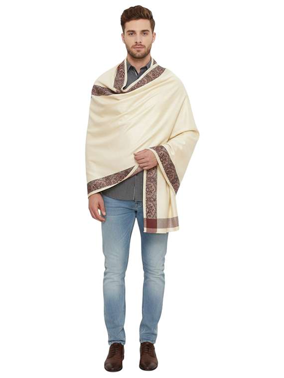men solid pashmina shawl - 22224459 -  Standard Image - 2