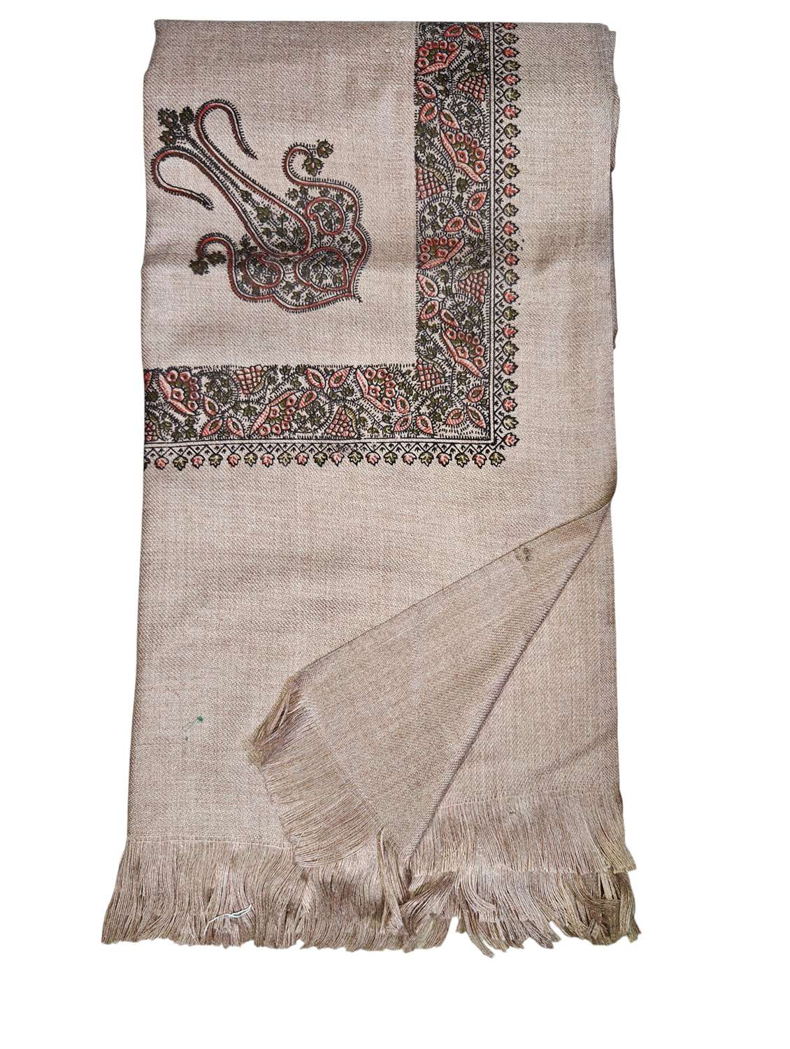 men solid with work pashmina shawl - 22224464 -  Standard Image - 2