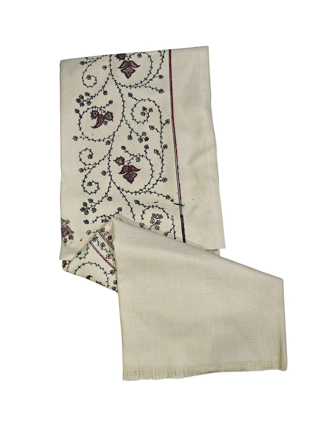 men solid with work pashmina shawl - 22224468 -  Standard Image - 2