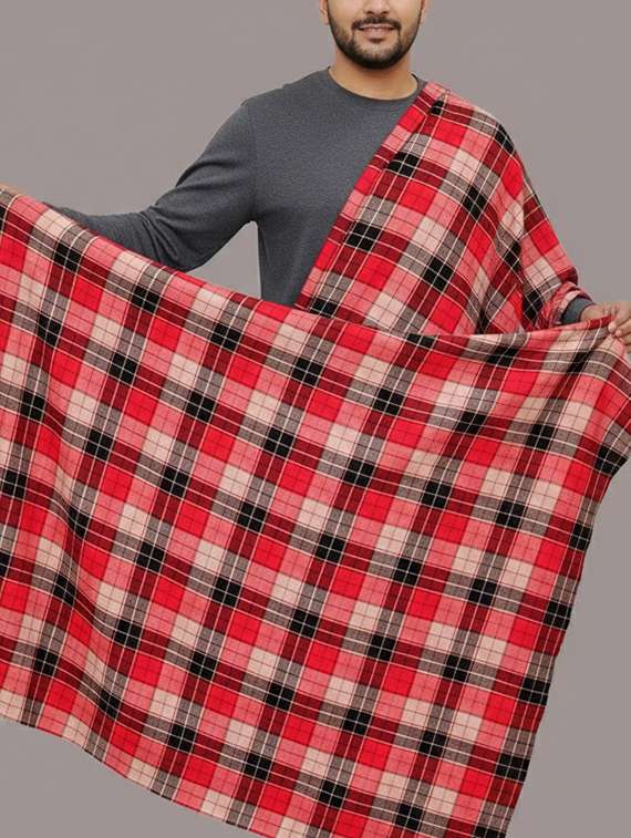 men checkered pashmina shawl - 22224472 -  Standard Image - 2