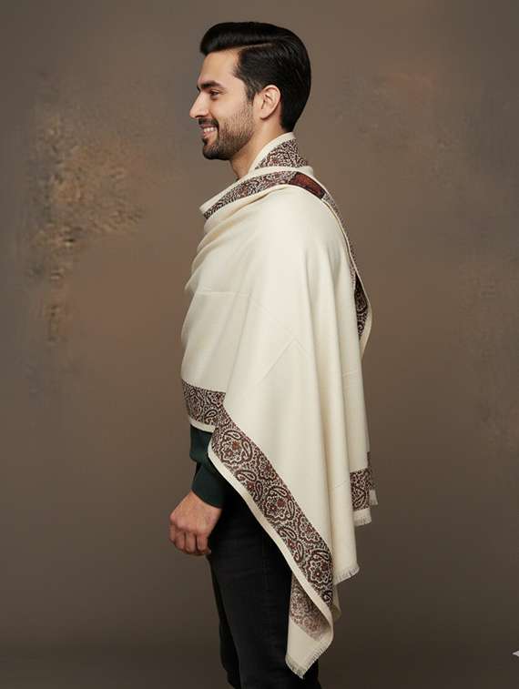 men solid pashmina shawl - 22224476 -  Standard Image - 2
