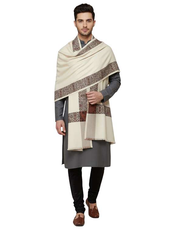 men solid pashmina shawl - 22224477 -  Standard Image - 2