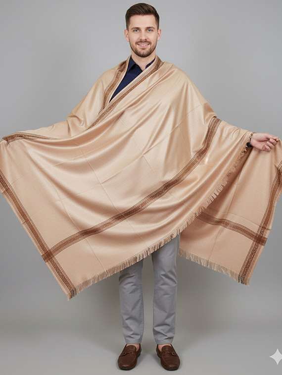 men solid pashmina shawl - 22224480 -  Standard Image - 2