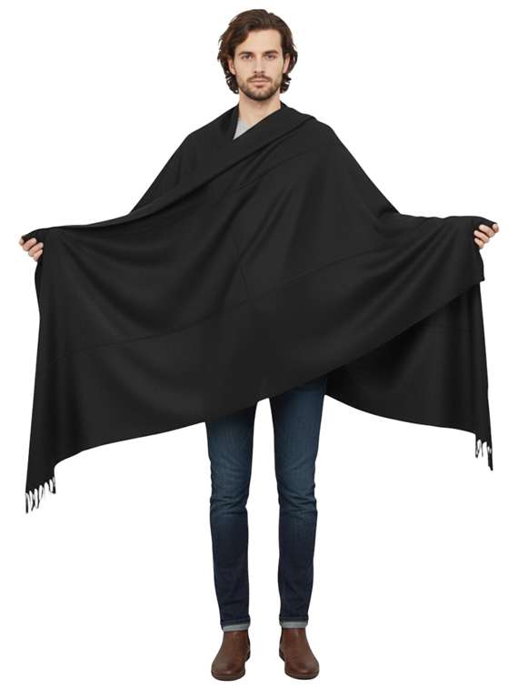 men solid pashmina shawl - 22224483 -  Standard Image - 2