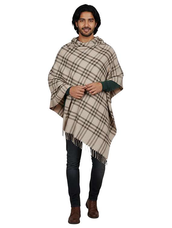 men checkered pashmina shawl - 22224485 -  Standard Image - 2