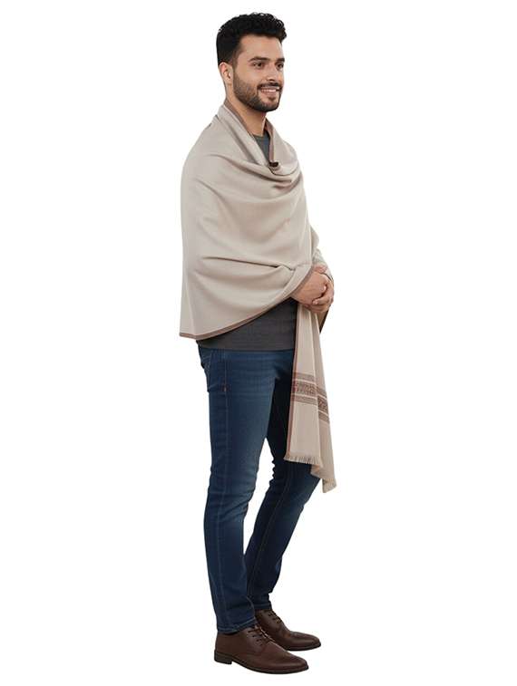 men solid pashmina shawl - 22224495 -  Standard Image - 2