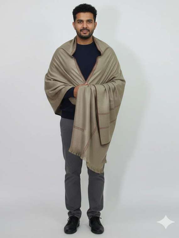 men solid pashmina shawl - 22224496 -  Standard Image - 2