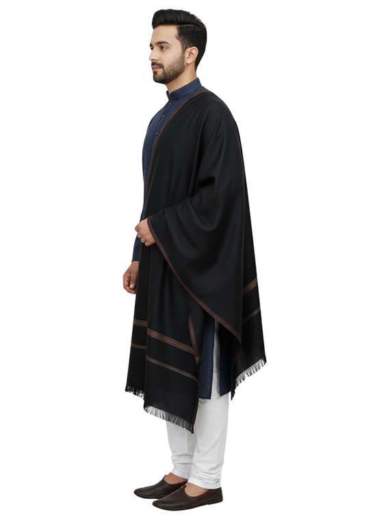 men solid pashmina shawl - 22224512 -  Standard Image - 2