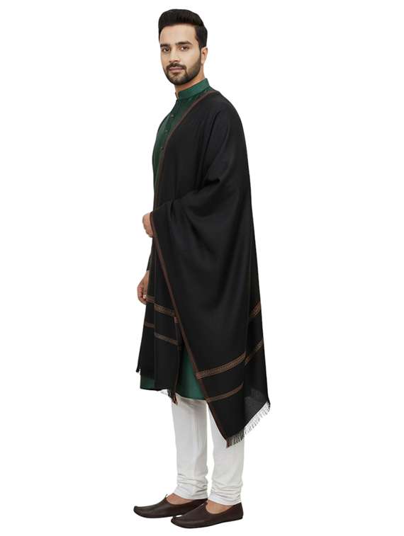 men solid pashmina shawl - 22224513 -  Standard Image - 2