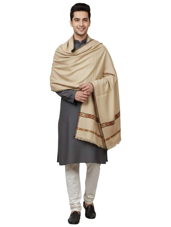 men solid pashmina shawl - 22224527 -  Standard Image - 2
