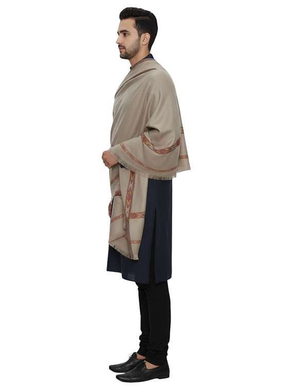 men solid pashmina shawl - 22224528 -  Standard Image - 2