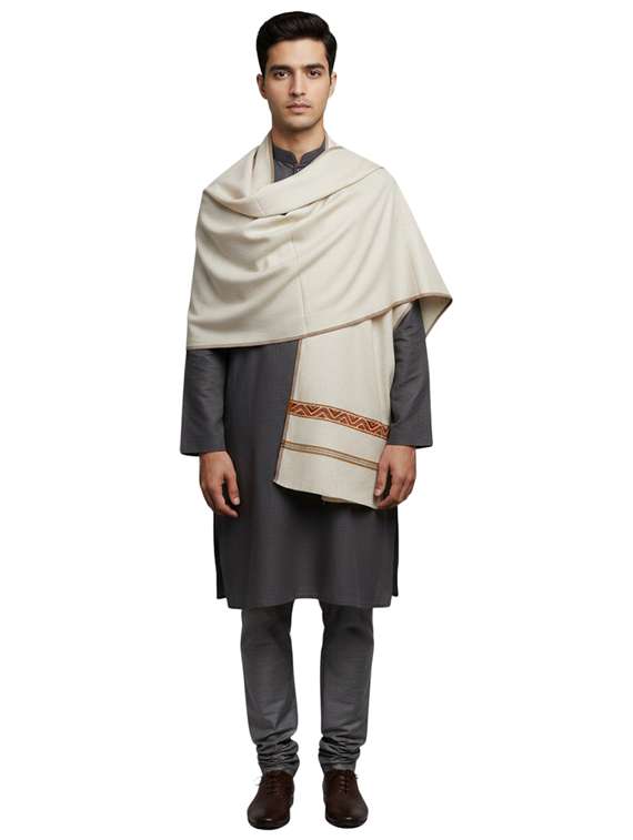 men solid pashmina shawl - 22224531 -  Standard Image - 2