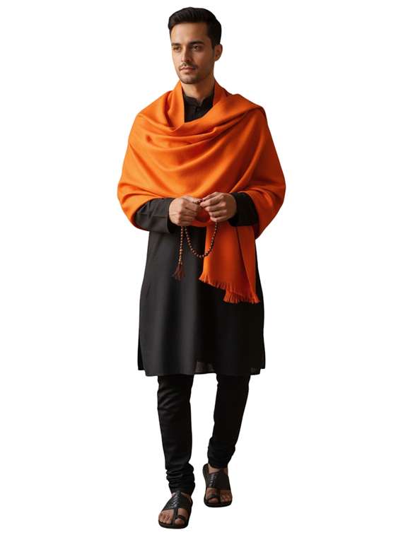 men solid pashmina shawl - 22224534 -  Standard Image - 2