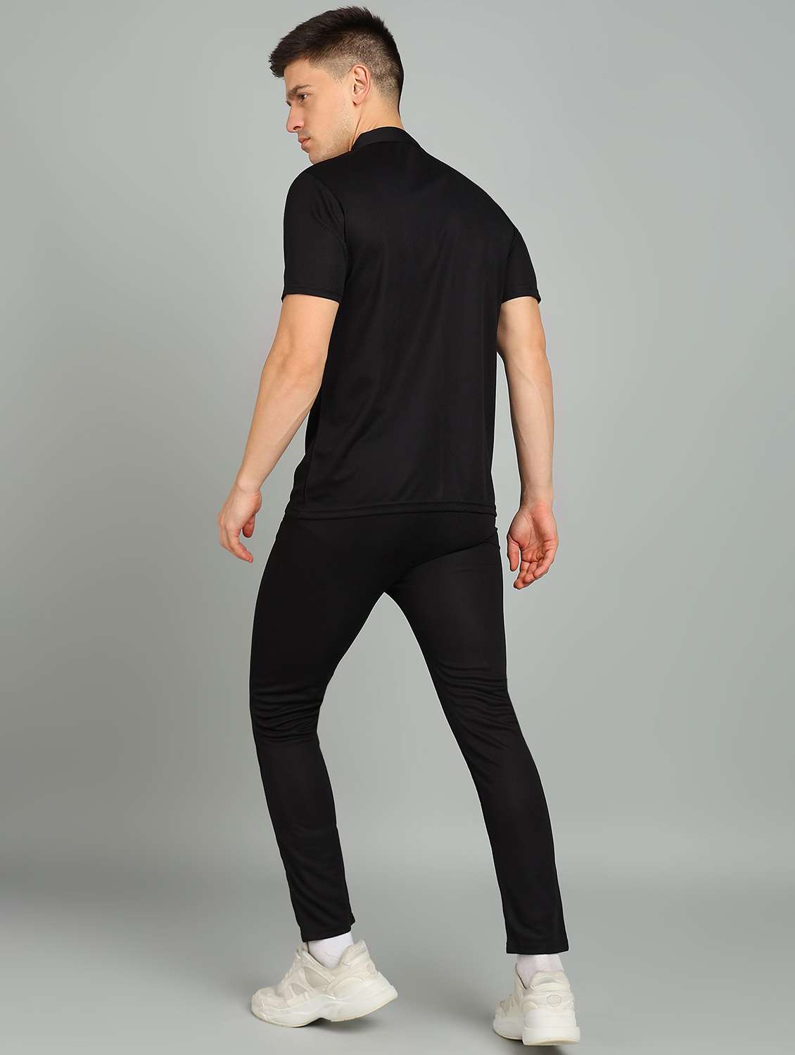 men solid short sleeve full length co-ord set - 22224609 -  Standard Image - 2