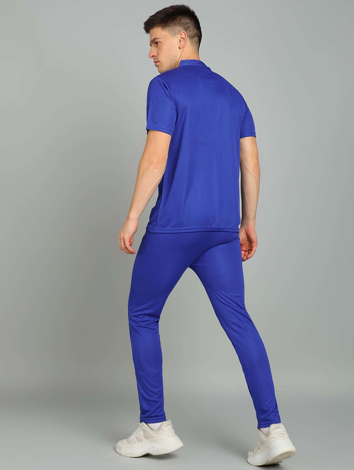 men solid short sleeve full length co-ord set - 22224610 -  Standard Image - 2