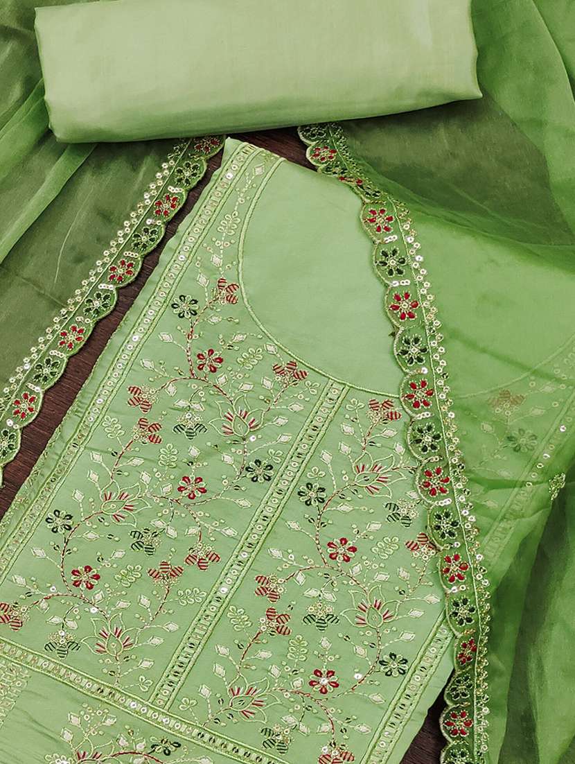 women solid with work embroidered unstitched suit set - 22224633 -  Standard Image - 2