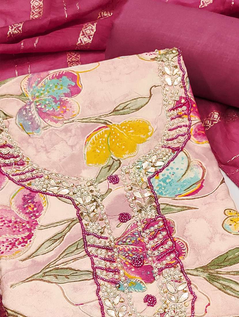 women floral embroidered unstitched suit set - 22224668 -  Standard Image - 2