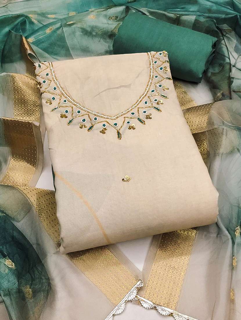 women floral embellished unstitched suit set