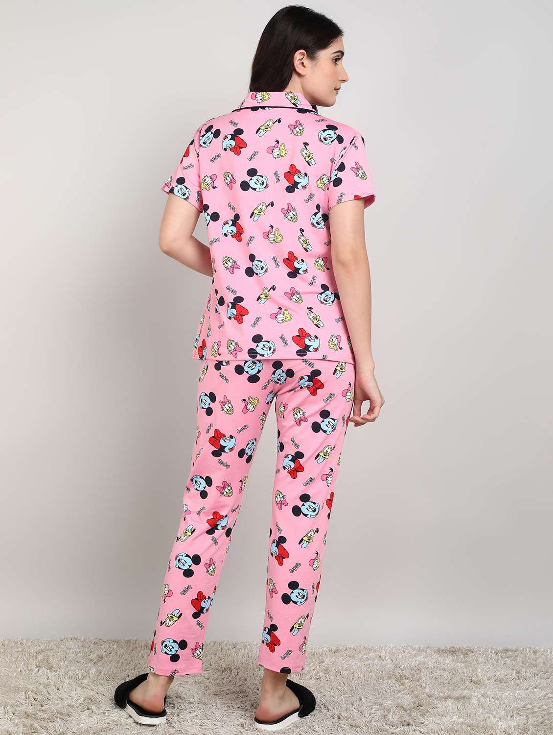 women printed nightwear pyjama set - 22224686 -  Standard Image - 2