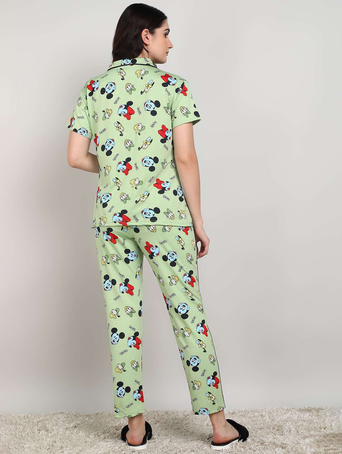 women printed nightwear pyjama set - 22224687 -  Standard Image - 2