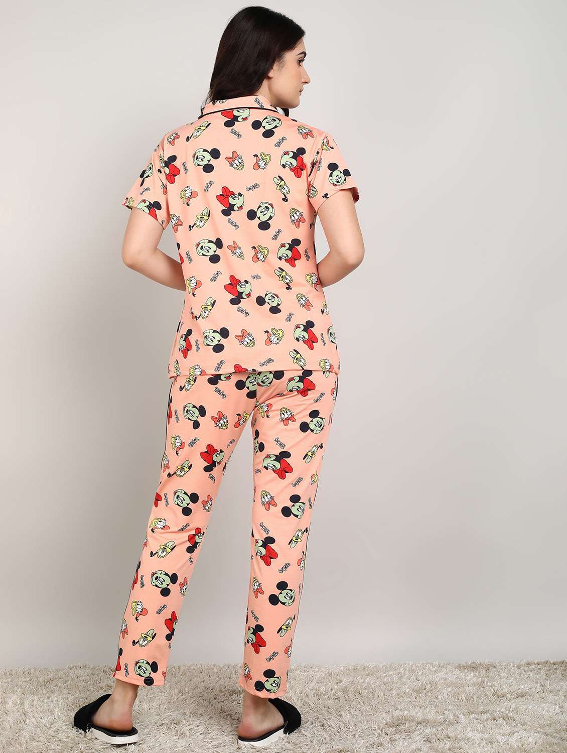 women printed nightwear pyjama set - 22224688 -  Standard Image - 2