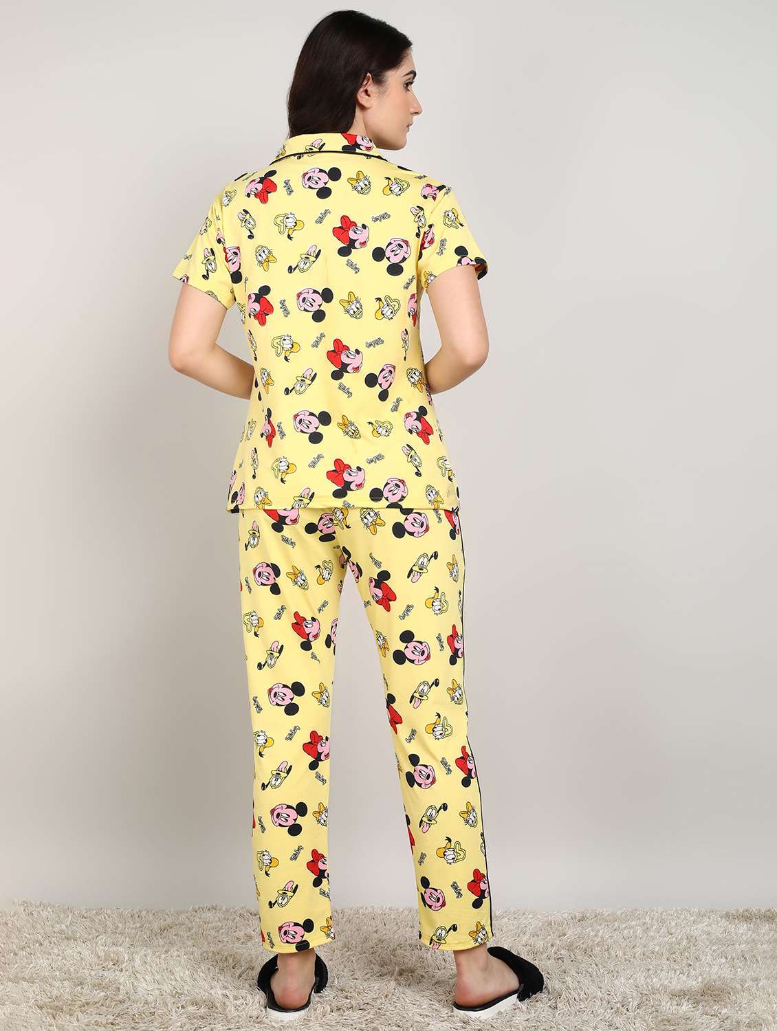 women printed nightwear pyjama set - 22224689 -  Standard Image - 2