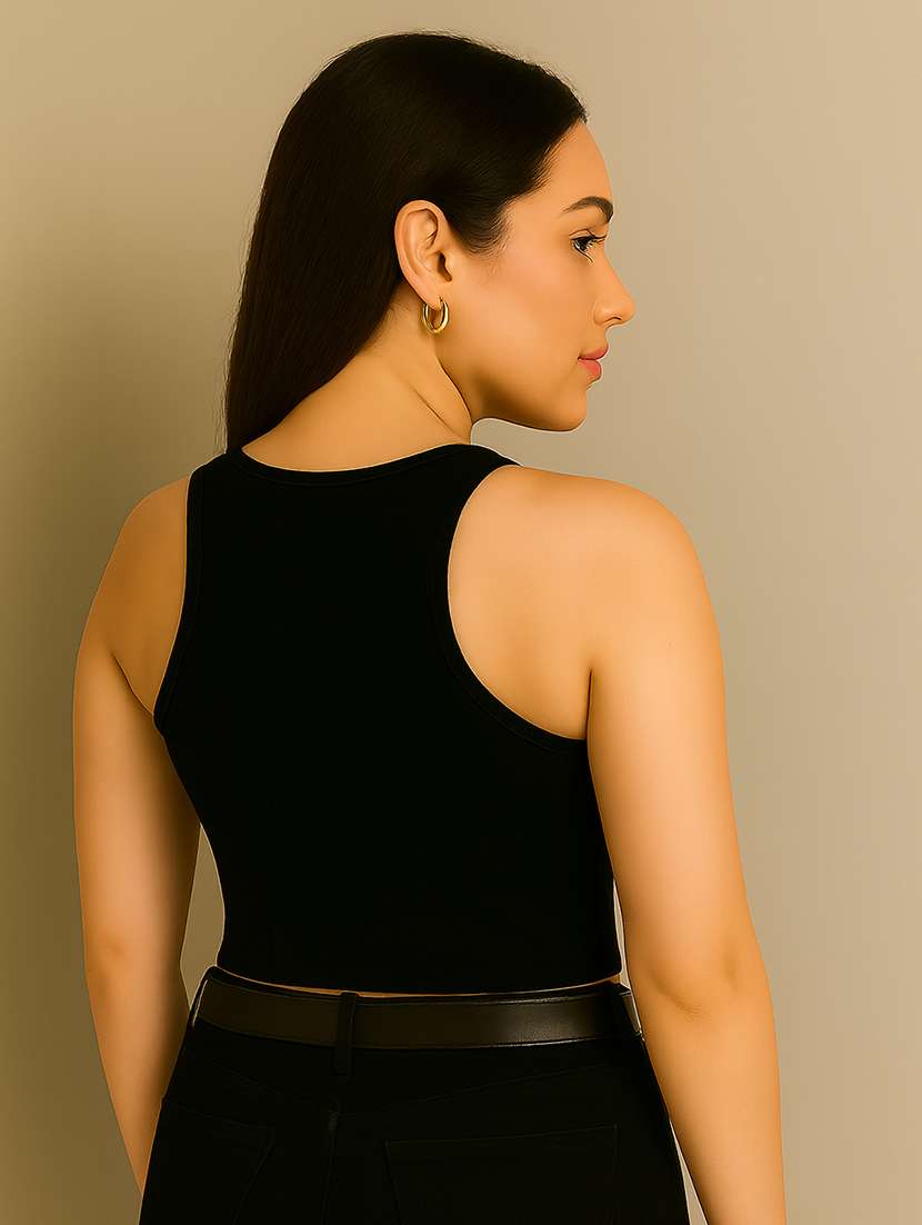 women solid sleeveless tank top - 22224718 -  Standard Image - 2