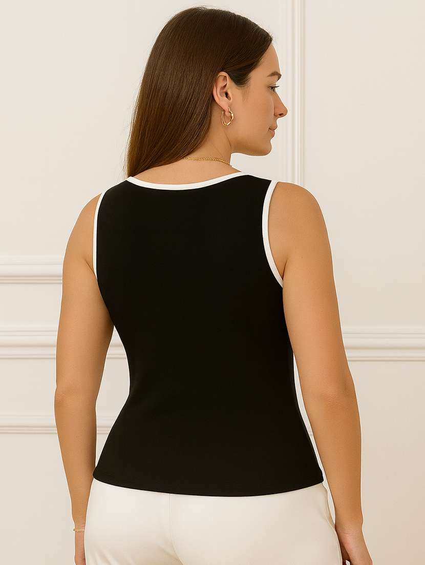 women solid sleeveless tank top - 22224727 -  Standard Image - 2