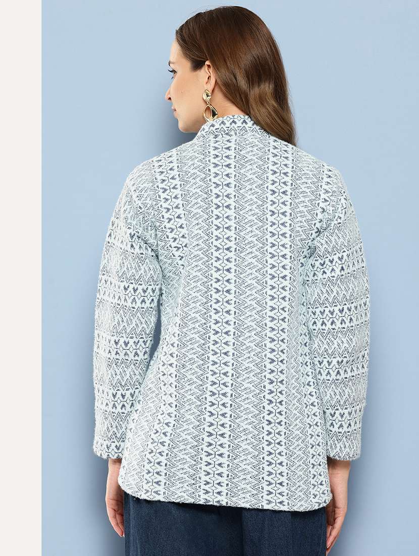 women self designed long sleeve cardigan - 22224749 -  Standard Image - 2