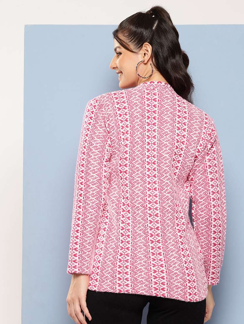 women self designed long sleeve cardigan - 22224753 -  Standard Image - 2