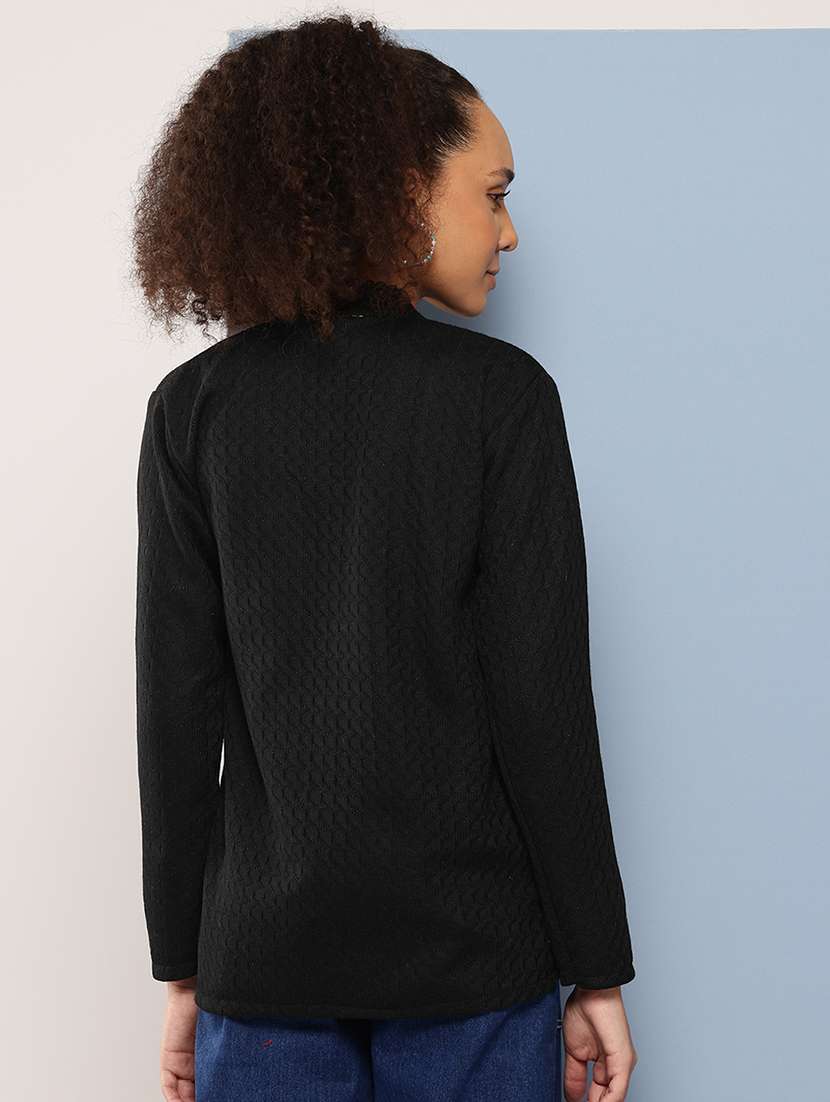 women self designed long sleeve cardigan - 22224754 -  Standard Image - 2