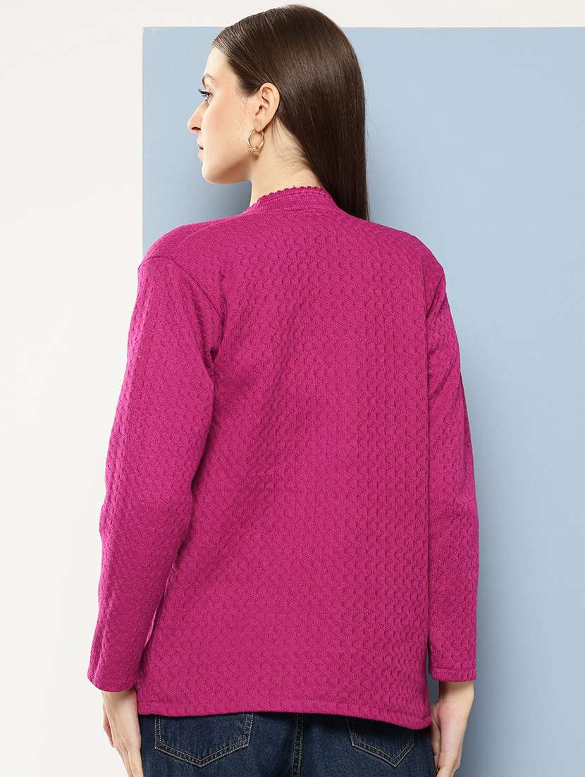 women self designed long sleeve cardigan - 22224763 -  Standard Image - 2