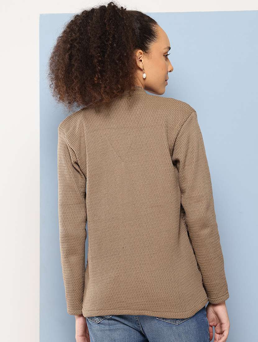 women self designed long sleeve cardigan - 22224765 -  Standard Image - 2