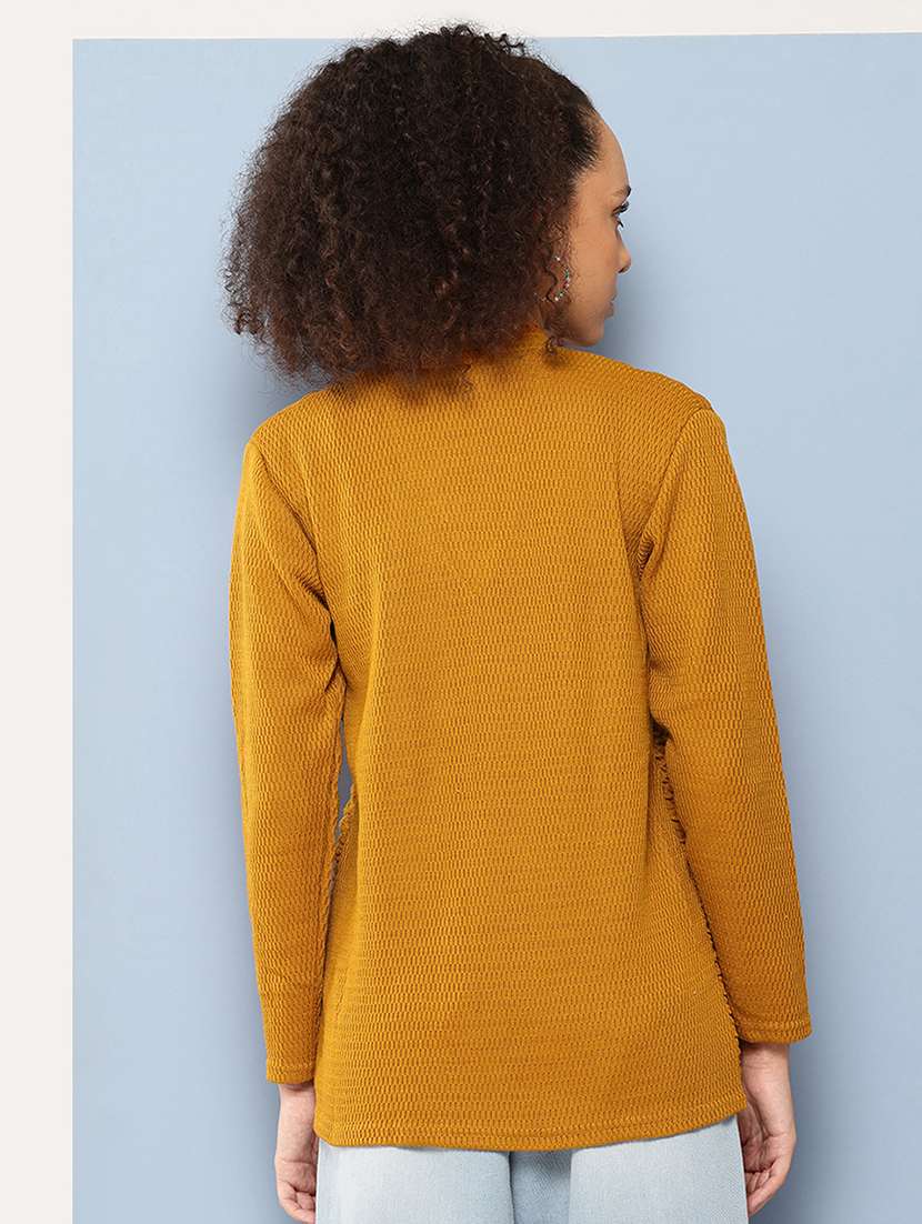 women self designed long sleeve cardigan - 22224769 -  Standard Image - 2