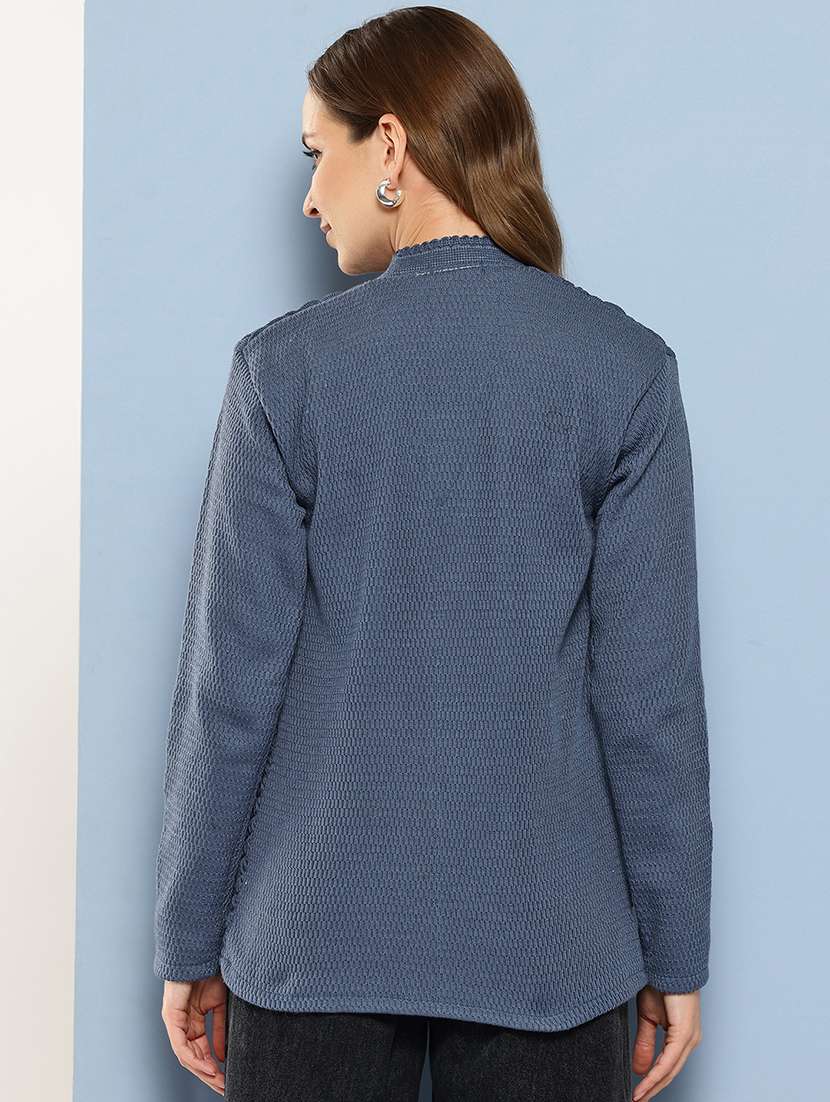 women self designed long sleeve cardigan - 22224772 -  Standard Image - 2