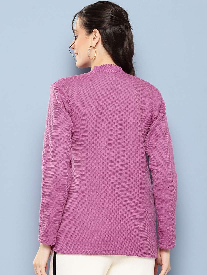 women self designed long sleeve cardigan - 22224773 -  Standard Image - 2