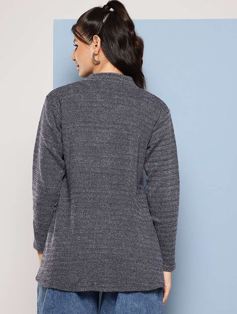 women self designed long sleeve cardigan - 22224788 -  Standard Image - 2