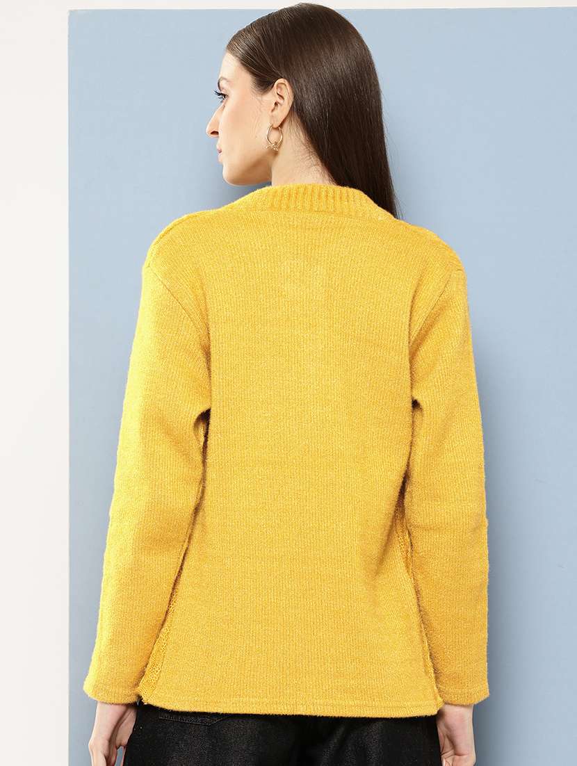 women self designed long sleeve cardigan - 22224789 -  Standard Image - 2