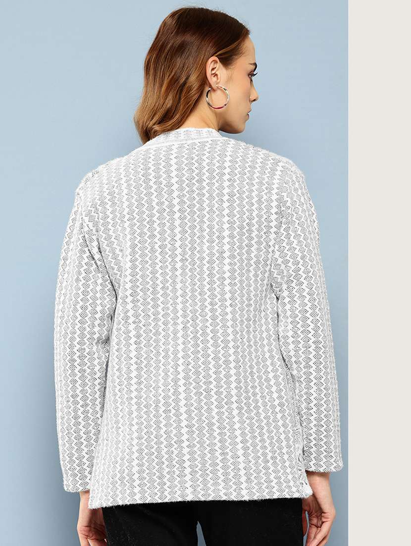 women self designed long sleeve cardigan - 22224811 -  Standard Image - 2