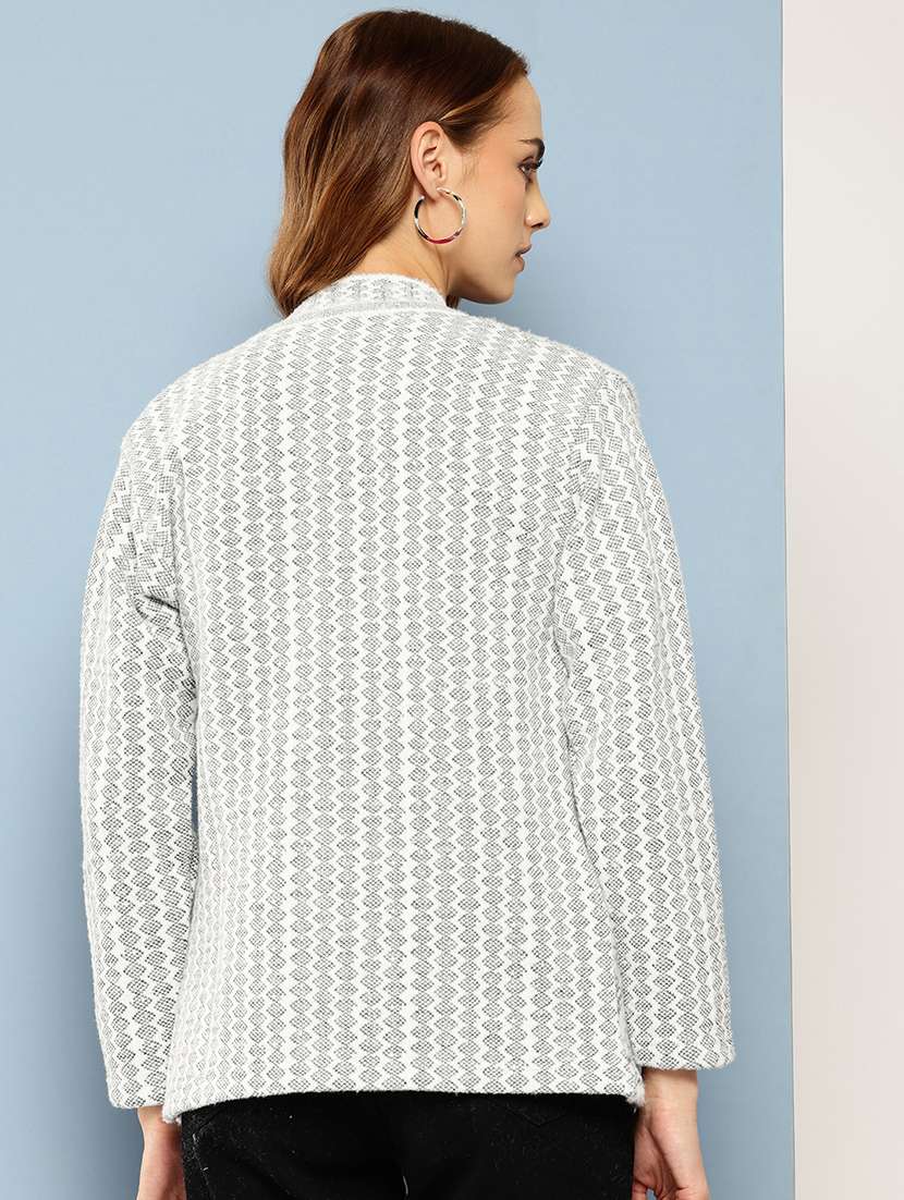 women self designed long sleeve cardigan - 22224816 -  Standard Image - 2