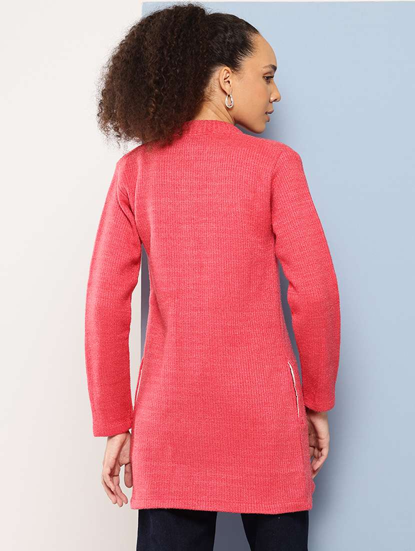 women solid long sleeve cardigan - 22224818 -  Standard Image - 2