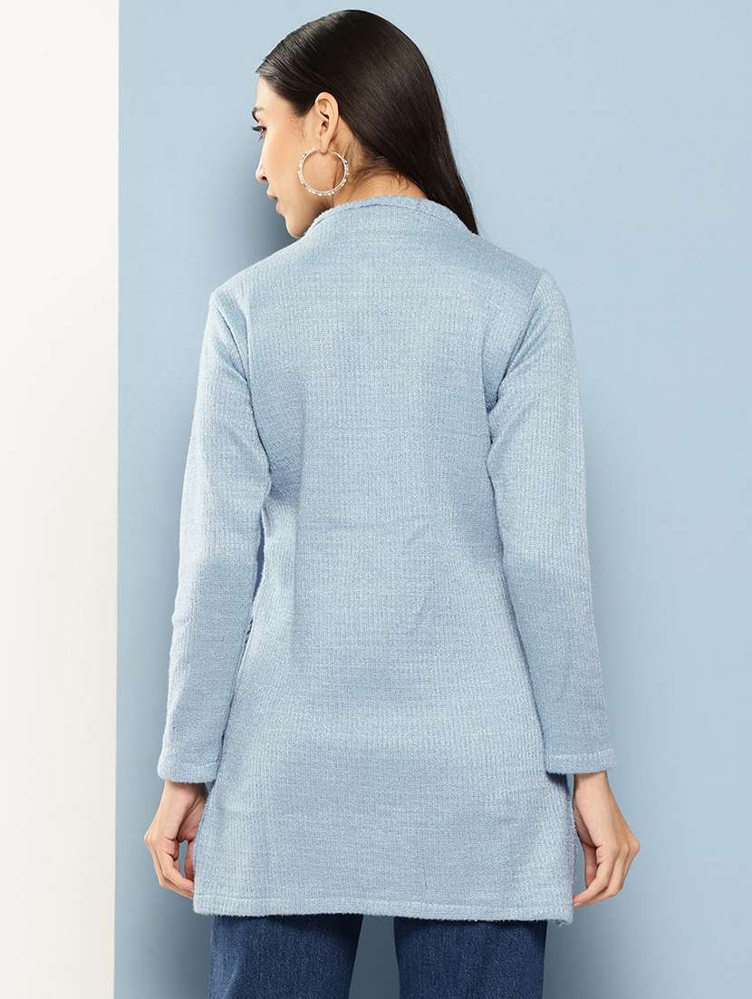 women self designed long sleeve cardigan - 22224821 -  Standard Image - 2